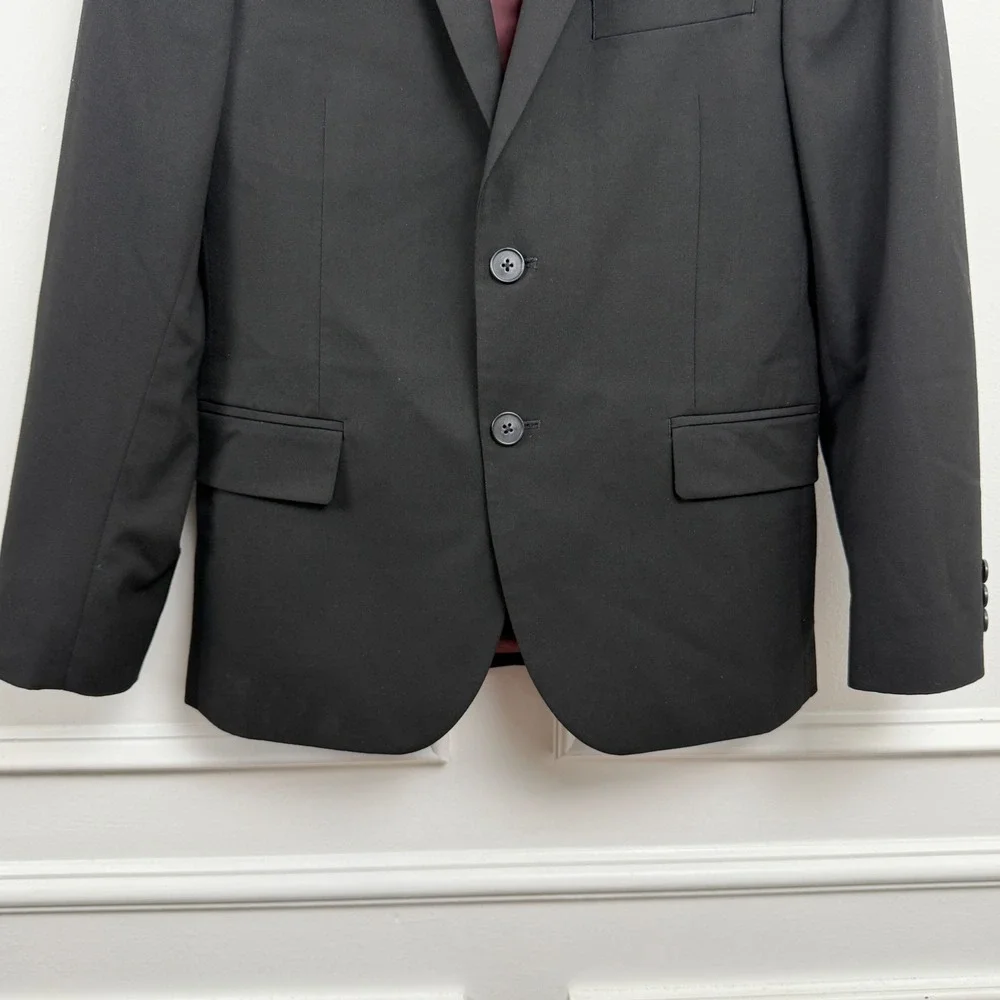 Joseph Abboud Boys Black 2-Button Suit Jacket Blazer Size 14R‎ Formal Wedding